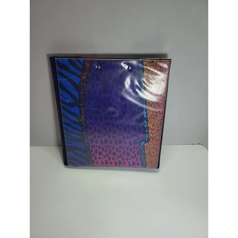 Trapper Keeper Mead Animal‎ Print Purple Pink Retro Vintage Binder School 80's